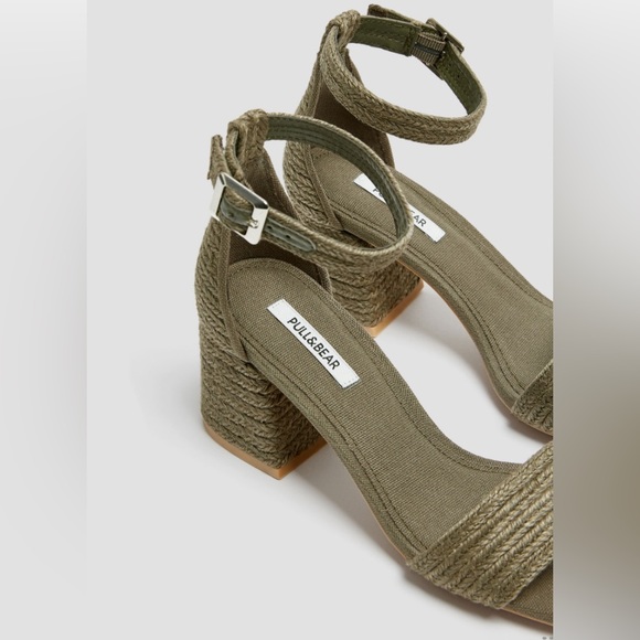 Green Jute sandals Pull & Bear size 36 - Picture 2 of 7